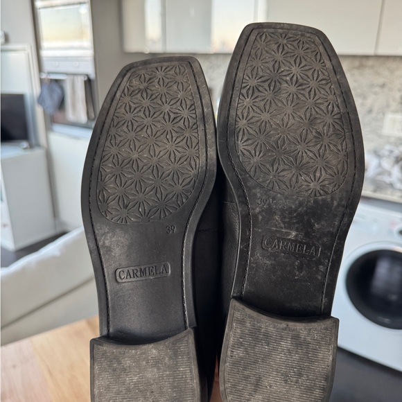 Black Italian Leather Women's Loafers - Picture 6 of 6